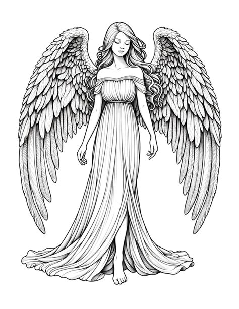 adult angel coloring pages|realistic angel coloring pages.